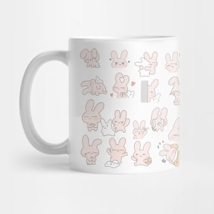 a cute rabbit character, cute, lovely, adorable, charming, sweet animal friends Mug